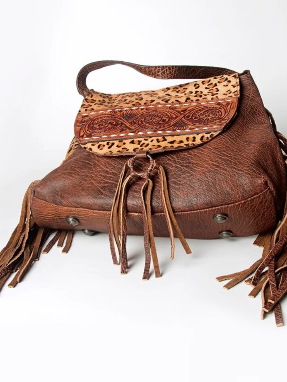 American Darling Western Luxe Fringe Saddle Bag - Picture 2 of 6